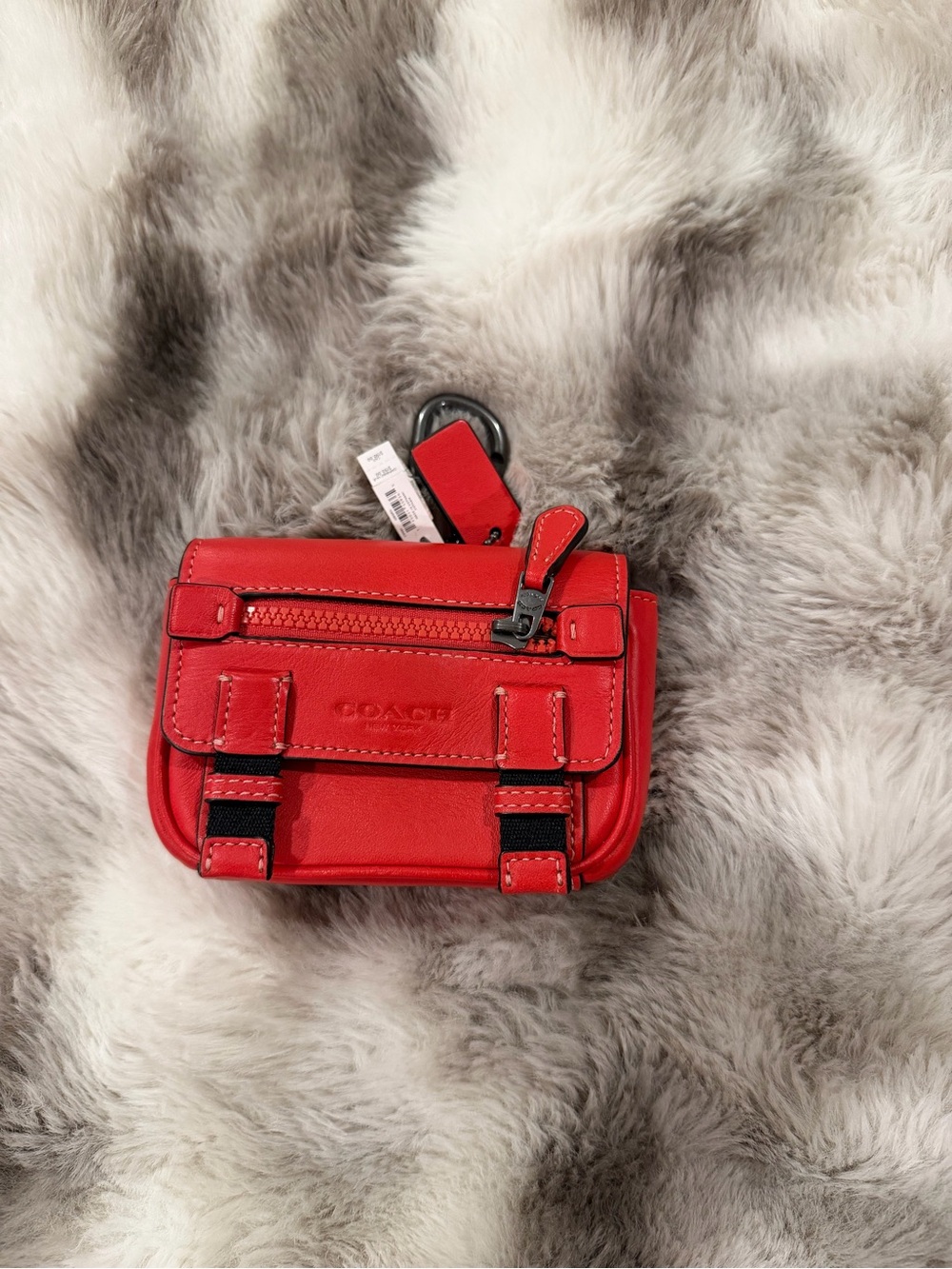 Coach Red Leather Mini wallet